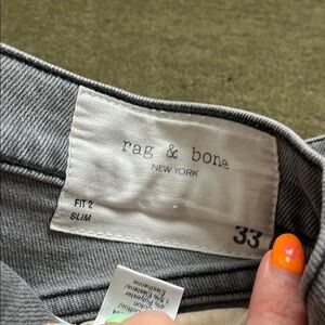 Rag & Bone Charcoal Slim Jeans